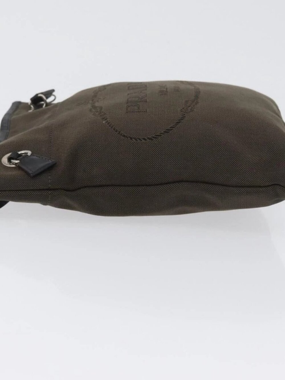 PRADA Shoulder Bag Canvas Brown Silver Auth ka2796 - Picture 4 of 14